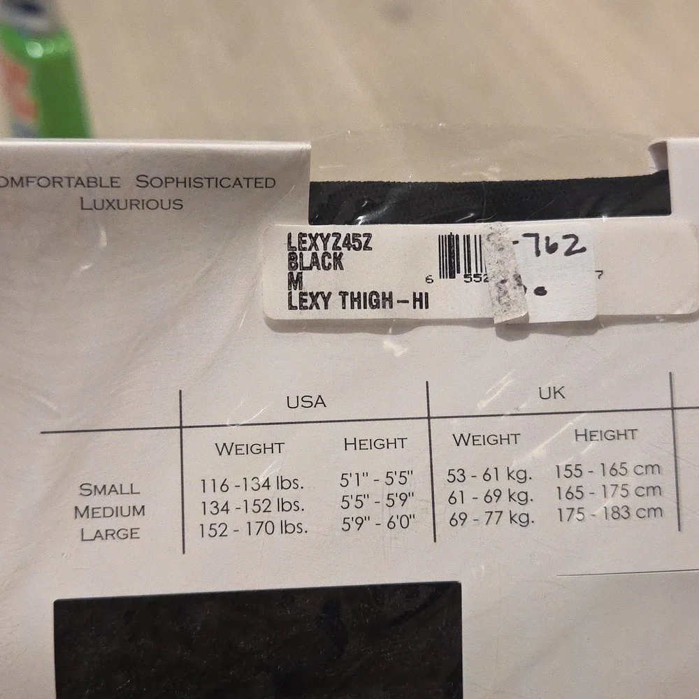 NWT- Cosabella Thigh High Black Hosiery